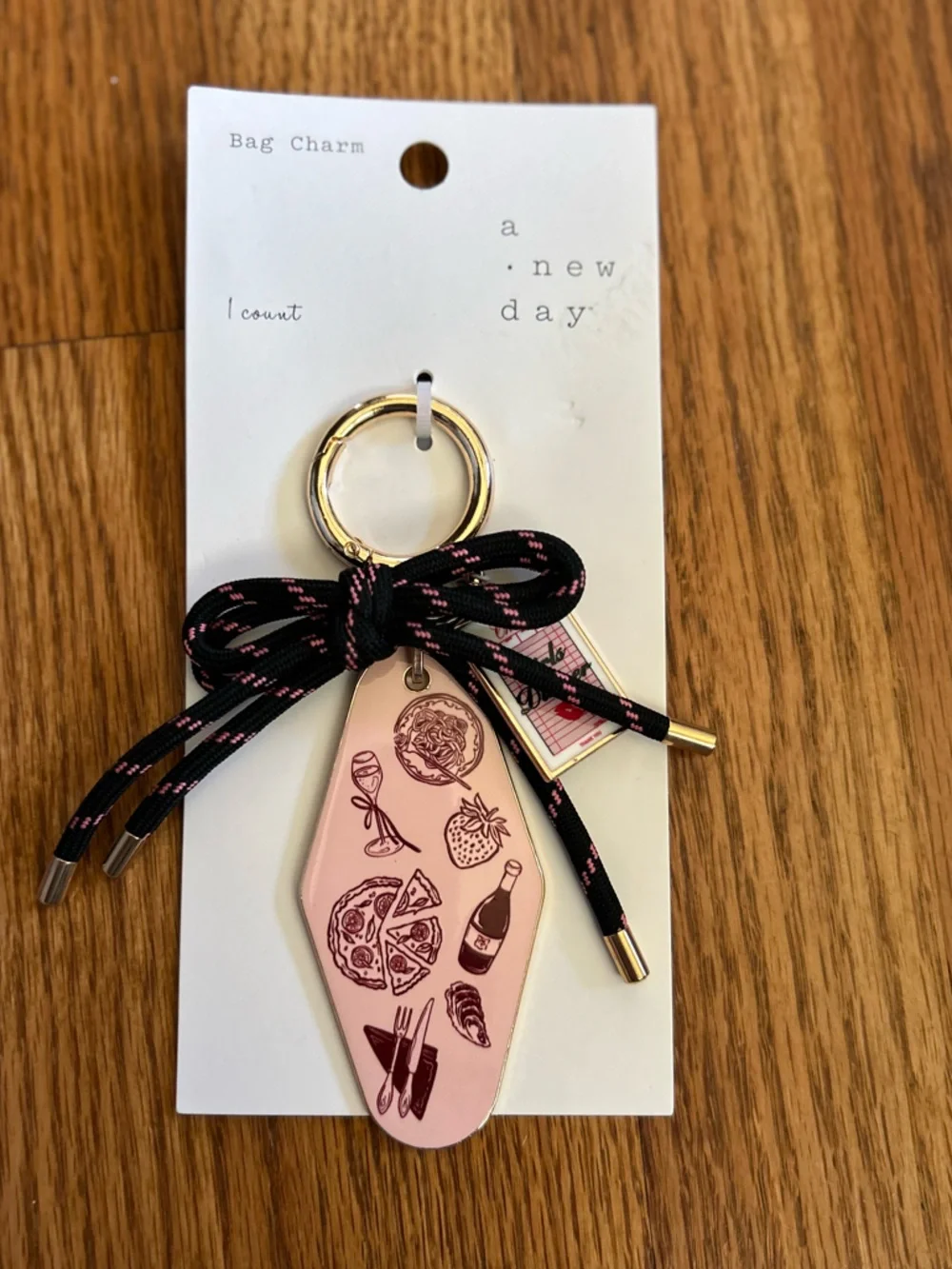 a new day Pink Food-Illustrated Bag Charm - Picture 2 of 5